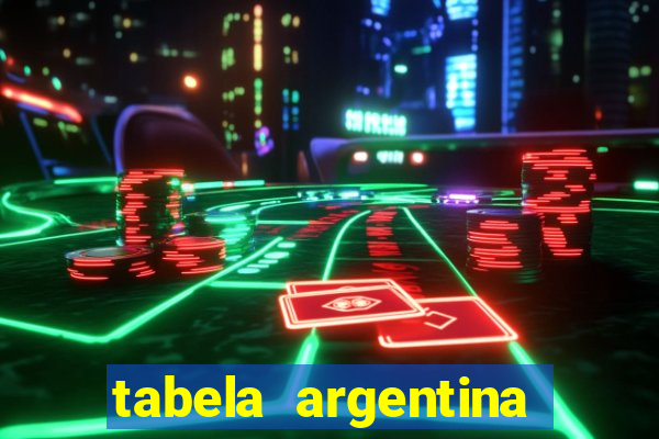 tabela argentina torneo betano